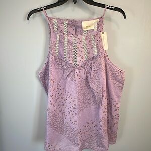 Maeve by Anthropologie Martell purple floral tank size large